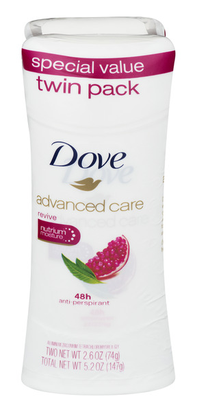 Dove Women's Advanced Care Revive Antiperspirant Solid - 2 ct