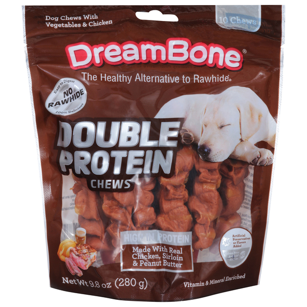 DreamBone Double Protein Dog Chews with Vegetables Chicken 10