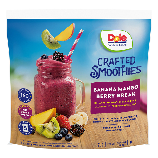 DOLE CRAFTED SMOOTHIE BLENDS® Banana Mango Berry with Kiwi Pre