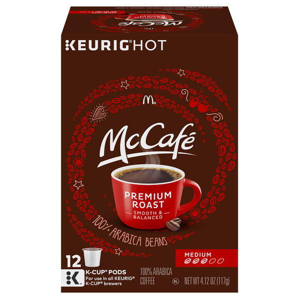 McCafe Premium Medium Roast Coffee K Cup Pods 12 ct box Stop