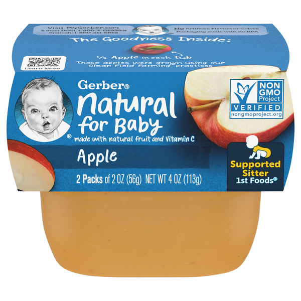 Gerber 1st Baby Food Apples 2 ct 4 oz pkg Food Lion