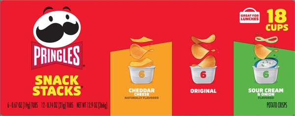Pringles Snack Stacks Potato Crisps Chips, Original Flavor (0.67