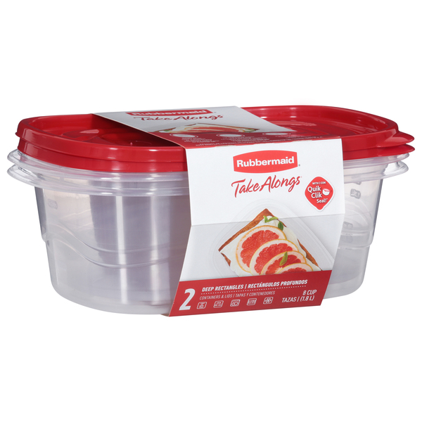 Save on Rubbermaid Take Alongs Containers & Lids Deep Rectangles 8 Cups  Order Online Delivery