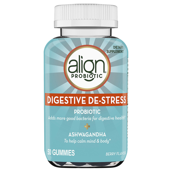 Align Probiotic Digestive De-Stress Probiotic + Ashwagandha Gummies Berry -  50 ct btl