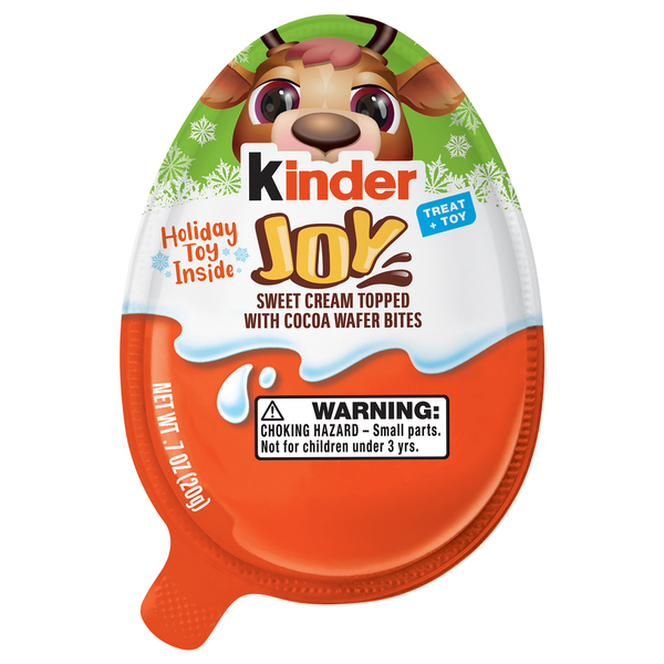 Kinder Joy Treat Toy Sweet Cream Chocolatey Wafers Christmas Candy 0.7 oz pkg GIANT