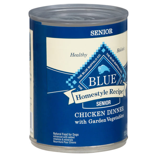 Blue buffalo homestyle recipe senior chicken dinner with garden vegetables canned dog food clearance