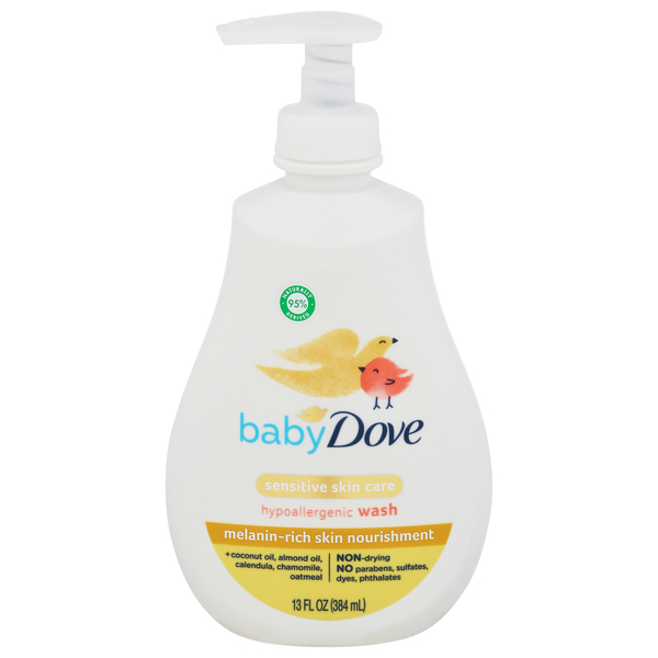 Baby Dove Sensitive Skin Care Hypoallergenic Wash 13 oz btl