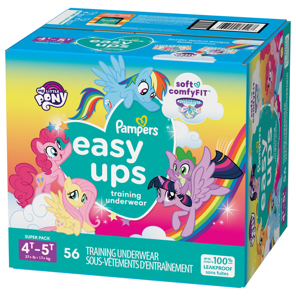 Pampers Easy Ups Training Pants Girls 4T-5T (37+ lbs), 18 count - Pay Less  Super Markets