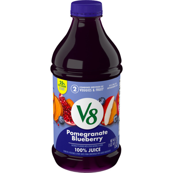 V8 V Fusion 100 Pomegranate Blueberry Juice No Sugar Added 46 oz btl MARTIN S
