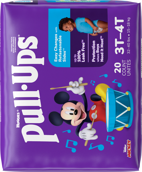 Huggies Pull-Ups Disney Junior Mickey 3T-4T Training Pants Boys 32