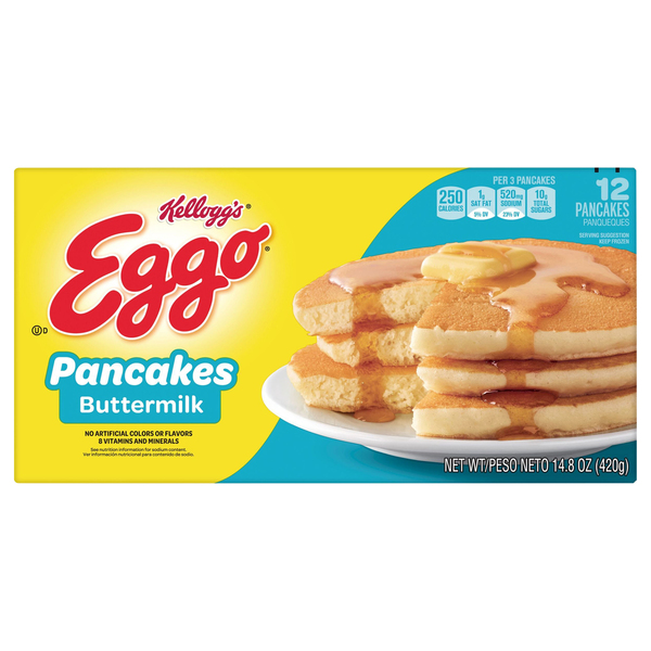 Eggo Pancakes Buttermilk 12 ct 14.8 oz box MARTIN S