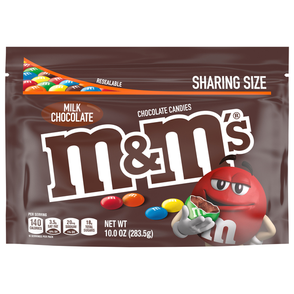 M&M's Milk Chocolate Candies Sharing Size - 10 oz bag