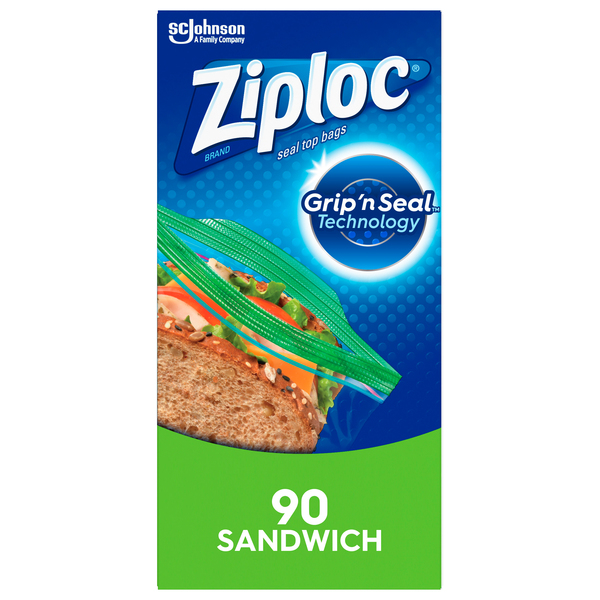 Ziploc Seal Top Bags, Storage, 2 Gallon 12 Ea, Food Storage Bags