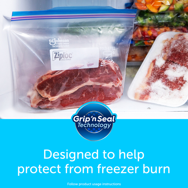 Ziploc Mega Pack Double Zipper Gallon Freezer Bags 60 ct box Food Lion
