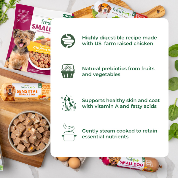 Freshpet Sensitive Stomach Skin Steam Cook Chicken Refrigerated Dog Food 16 oz pkg Food Lion