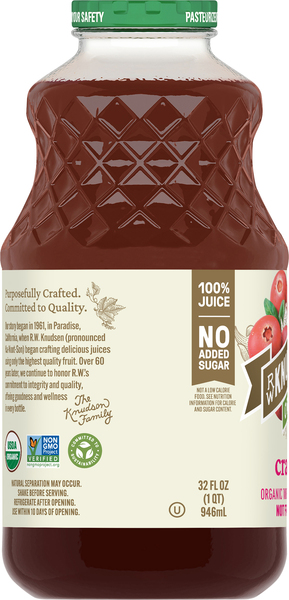 R.W. Knudsen Family Organic Just Cranberry Juice 32 oz btl Food Lion