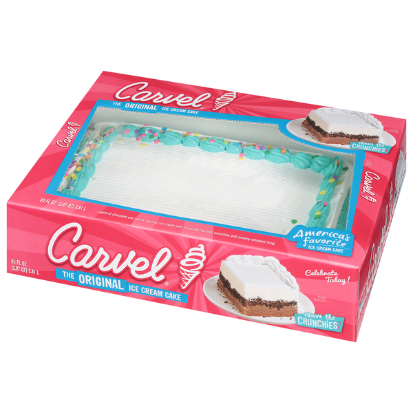 Carvel Ice Cream Sheet Cake Chocolate & Vanilla Layers Square Small