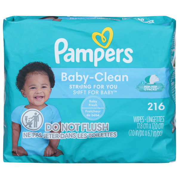 Pampers Baby Clean Baby Fresh Scent Baby Wipes Pop Top 3 pk