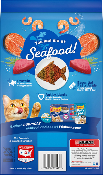 Friskies store blue bag