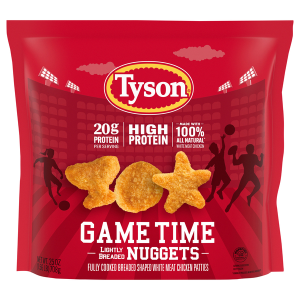 Tyson Tyson® Game Time™ Lightly Breaded Chicken Nuggets — product image
