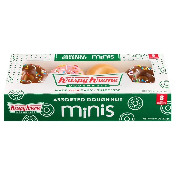 Krispy Kreme Minis Assorted Doughnuts - 8 ct - 8 oz box Krispy Kreme Minis Assorted Doughnuts - 8 ct - 8 oz box