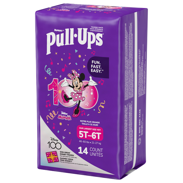 Huggies Pull-Ups 5T-6T Training Pants Girls' Minnie Mouse 46+ lbs - 14 ct  pkg