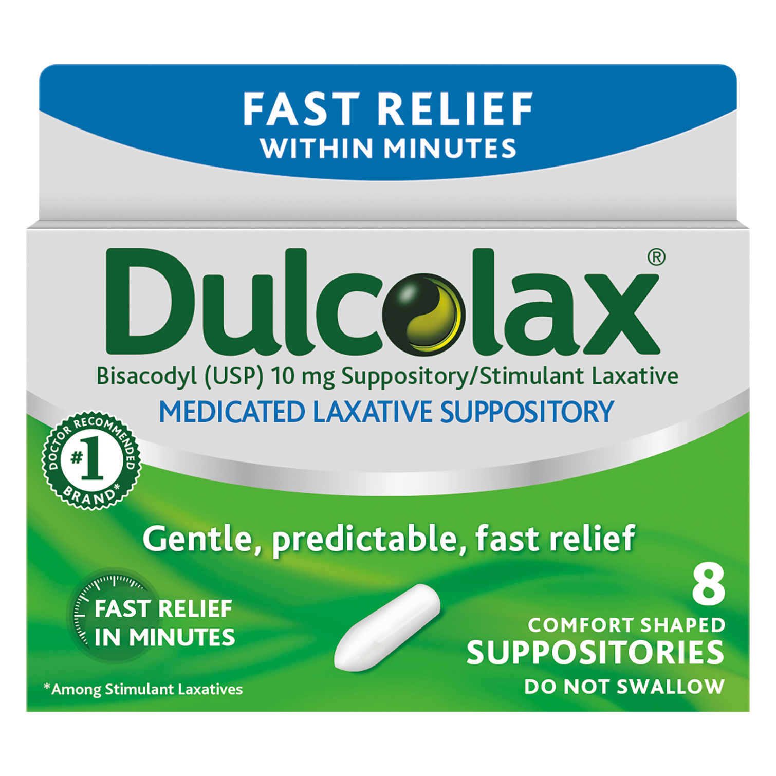 Dulcolax Laxative 10 mg Suppositories - 8 ct