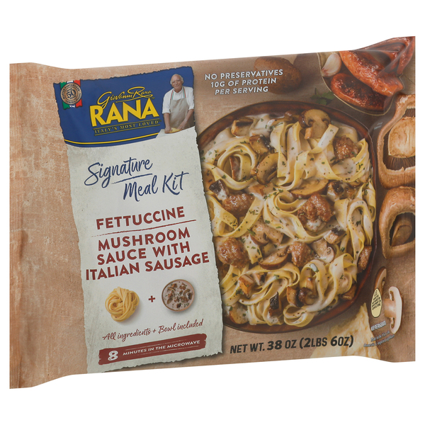 Giovanni Rana Signature Meal Kit Fettuccine Mushroom Sauce/Italian Sausage  - 38 oz pkg | GIANT
