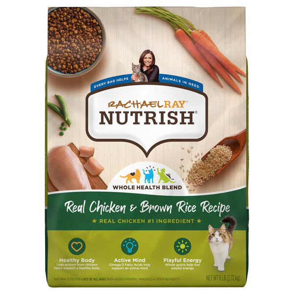 Rachael Ray Nutrish Natural Chicken Brown Rice All Ages Dry Cat Food 6 lb bag Stop Shop