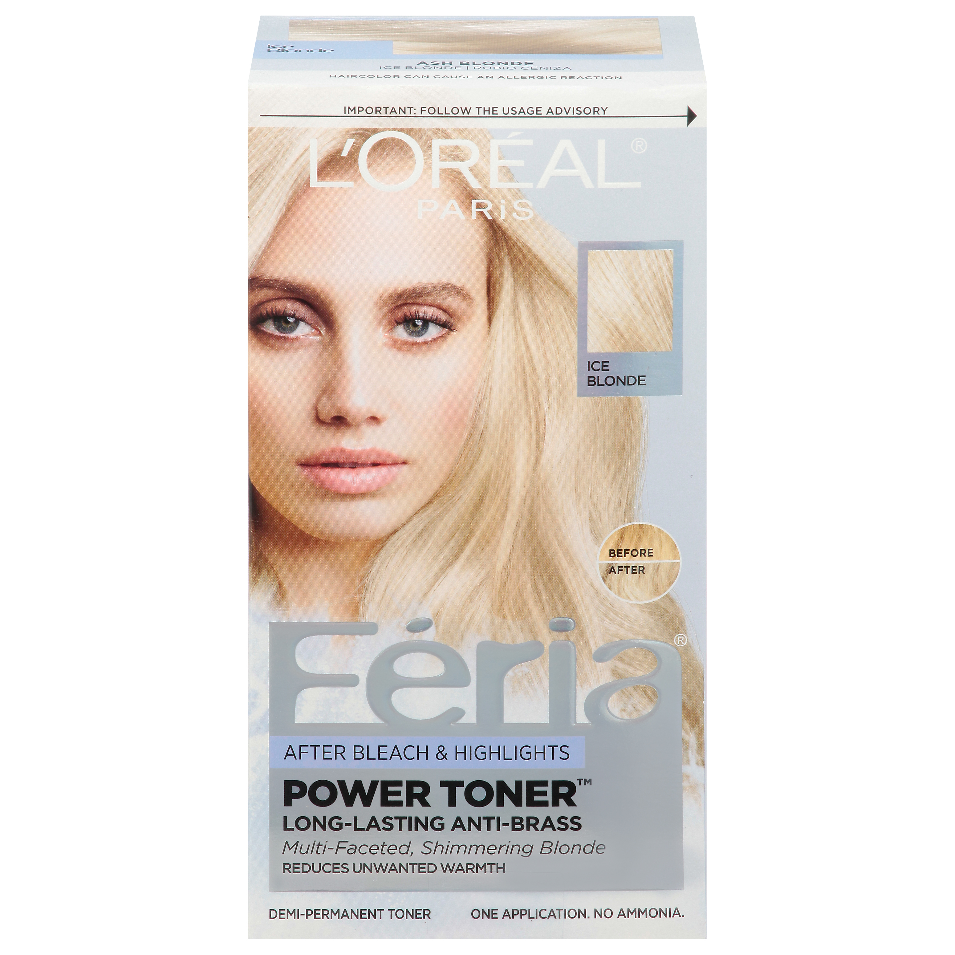 L'Oreal Feria Power Toner Demi Permanent Ice Blonde - 1 ct box | MARTIN'S