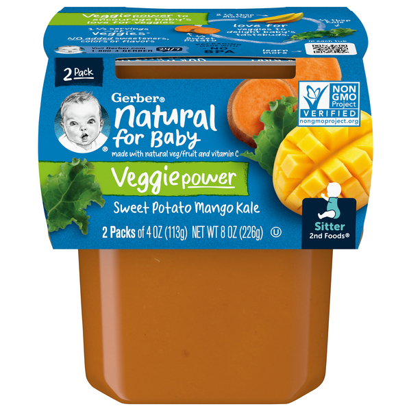 Gerber Natural for Baby 2nd Baby Food Sweet Potato Mango Kale 2