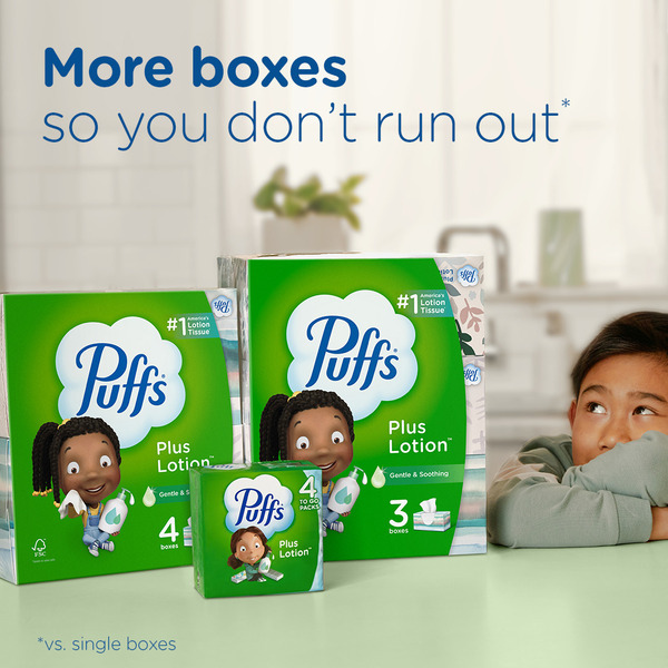 Puffs Plus Lotion 2-Ply Tissues, 56 sheets