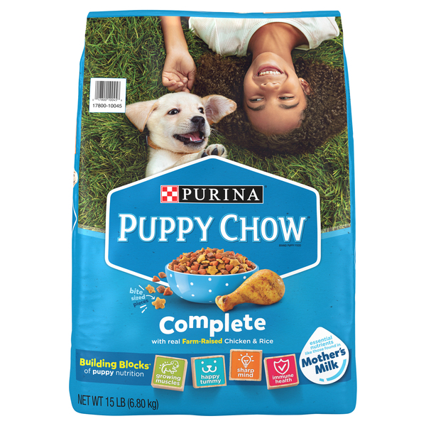 Purina Puppy Chow Complete Chicken Rice Dry Dog Food 15 lb bag GIANT