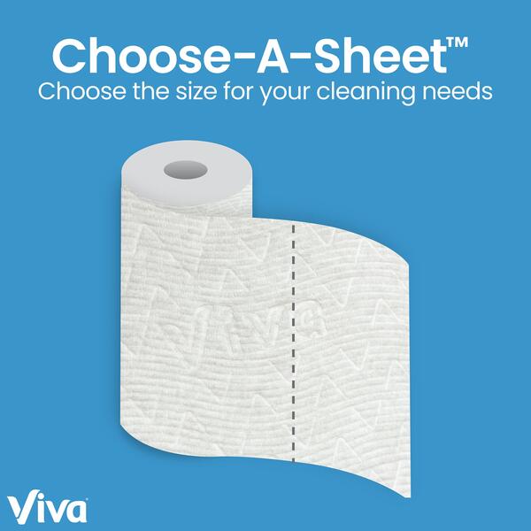 Viva Multi Surface Cloth Choose A Sheet White Paper Towels 6 rolls GIANT