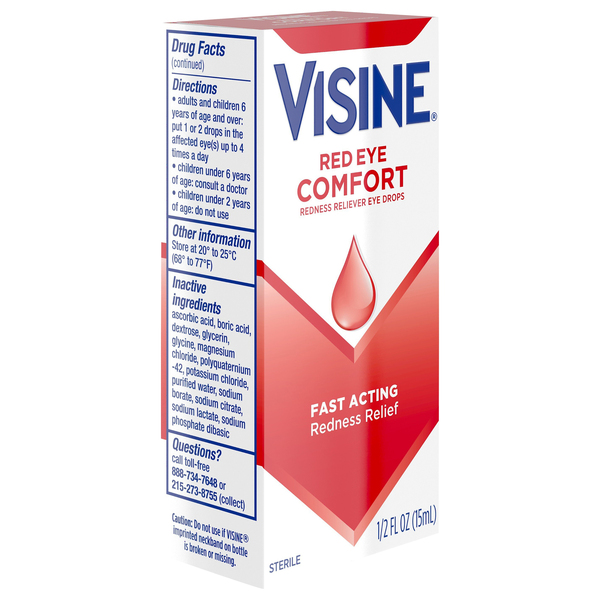 Visine Red Eye Comfort Drops - 0.5 oz box