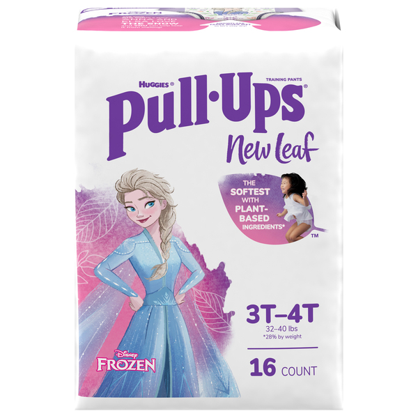 Huggies Pull-Ups New Leaf 3T-4T Girl Training Underwear Frozen 32-40lbs -  16 ct pkg