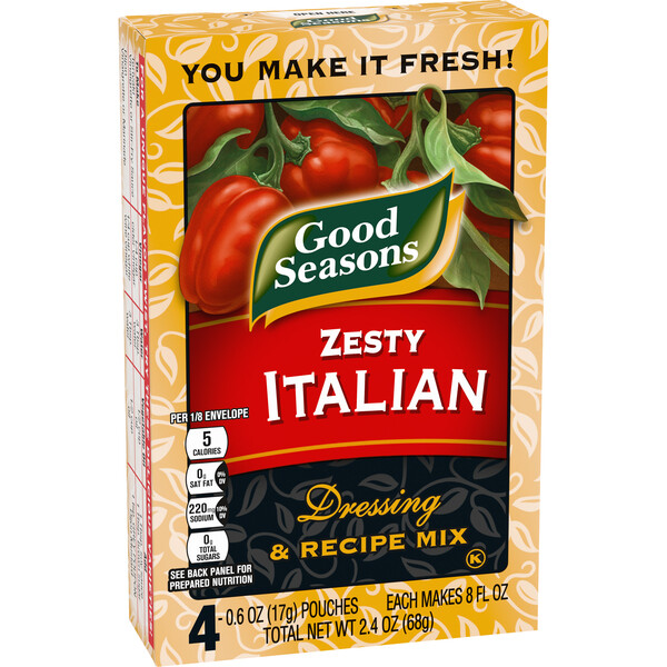 Good Seasons Zesty Italian Dressing Recipe Mix 4 ct 2.4 oz pkg Stop Shop