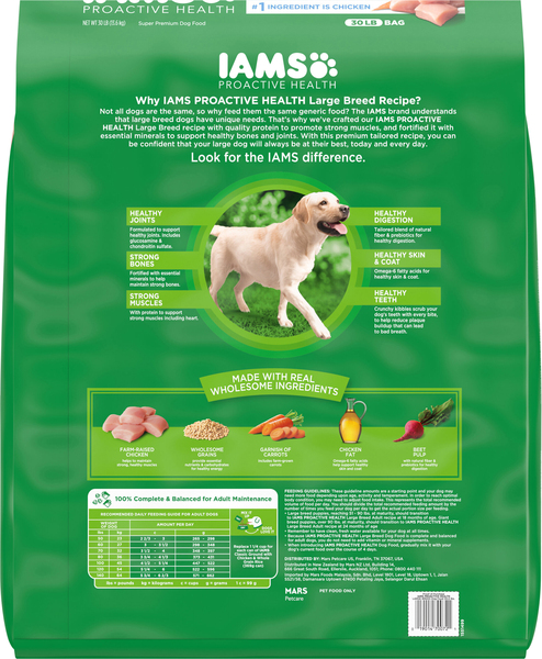 IAMS Proactive Health Large Breed Chicken Adult Dry Dog Food 30 lb bag Stop Shop