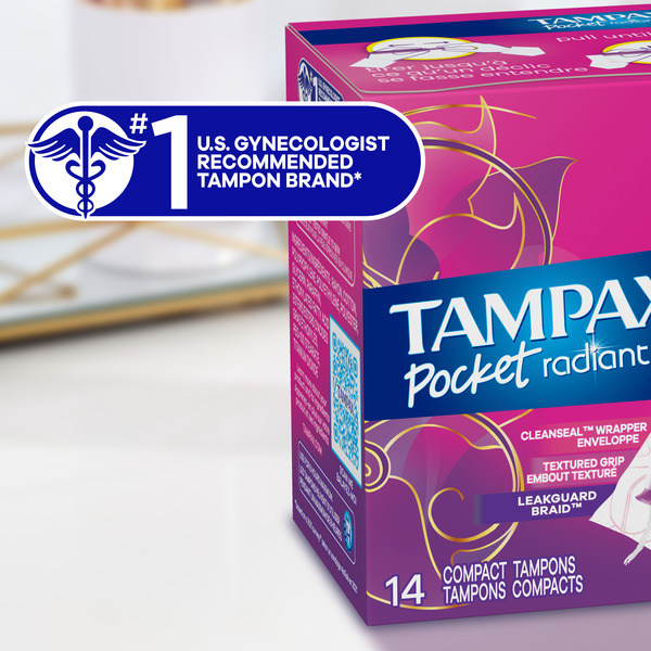Procter & Gamble Tampax Pearl Tampons Regular Absorbency with LeakGuard  Braid, Unscented, 36 Count