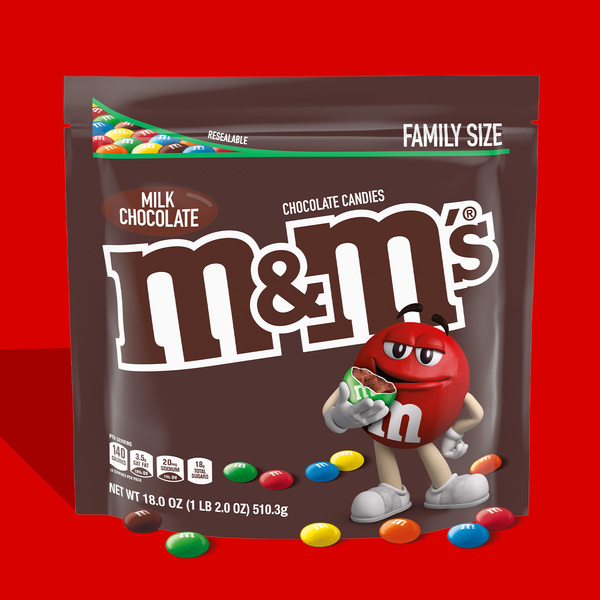M&M's MINIS Milk Chocolate Candy, Family Size - 18 oz Bag