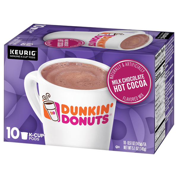 Dunkin Milk Chocolate Hot Cocoa K Cups 10 ct box Food Lion