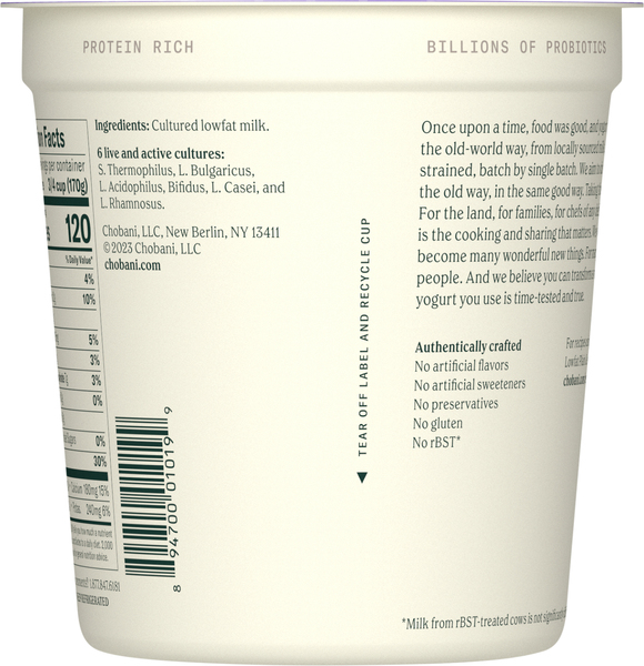 Chobani plain greek yogurt discount