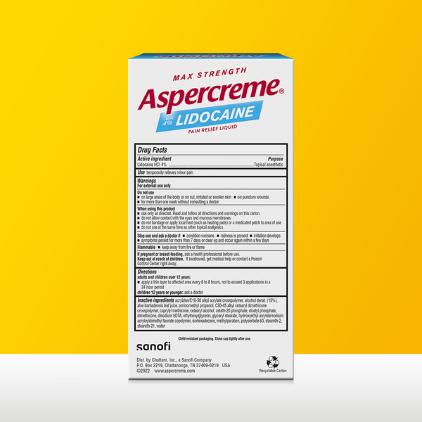 Aspercreme with Lidocaine Pain Relief No Mess Applicator Odor Free - 2.5 oz  btl