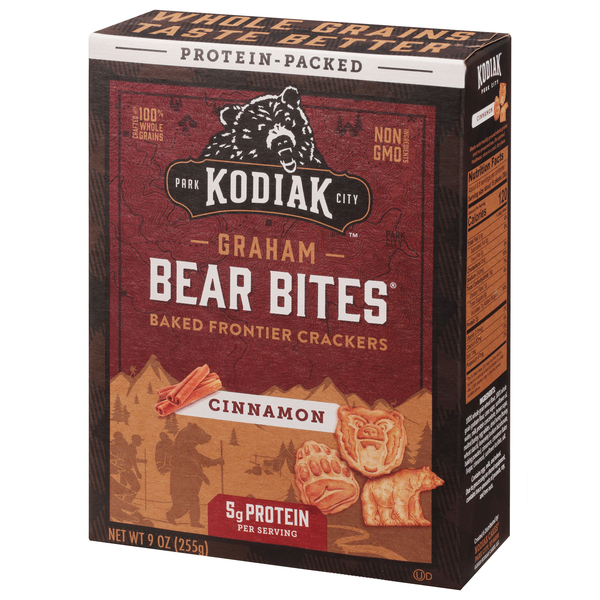 Kodiak Cakes Bear Bites Frontier Graham Crackers Cinnamon - 9 oz