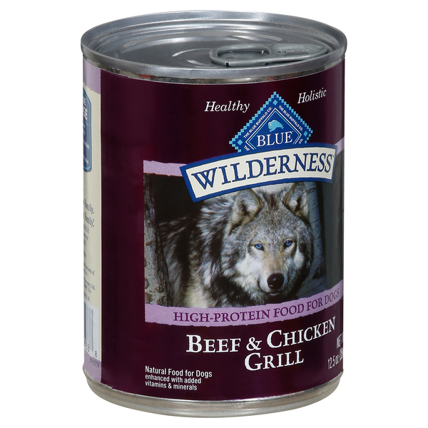 BLUE Wilderness Wet Dog Food Beef Chicken Grill Grain Free