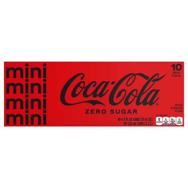 Coca-Cola Zero, 24 ct, 7.5 FL OZ Mini-Can by Coke Zero