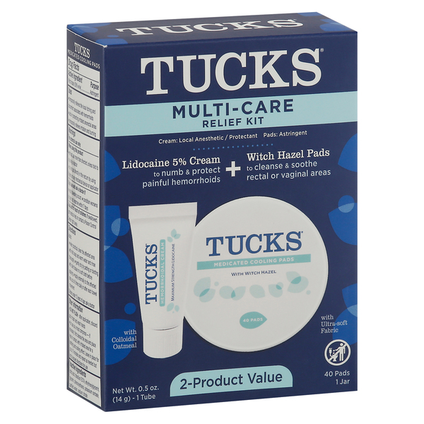 Tucks Medicated Cooling Pads - 100 ct Pack of 6