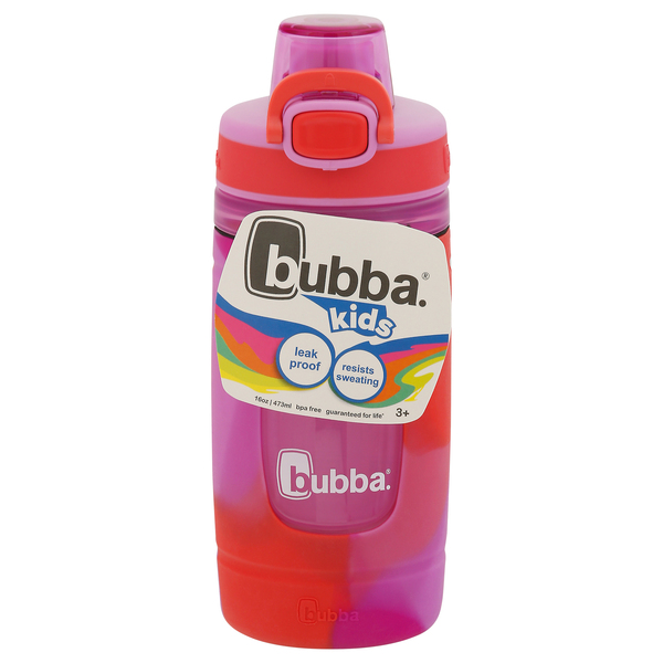 Bubba, Dining, Bubba Flo Kids 6 Oz Coral And Purple Plastic Water Bottle  With Wide Mouth Lid