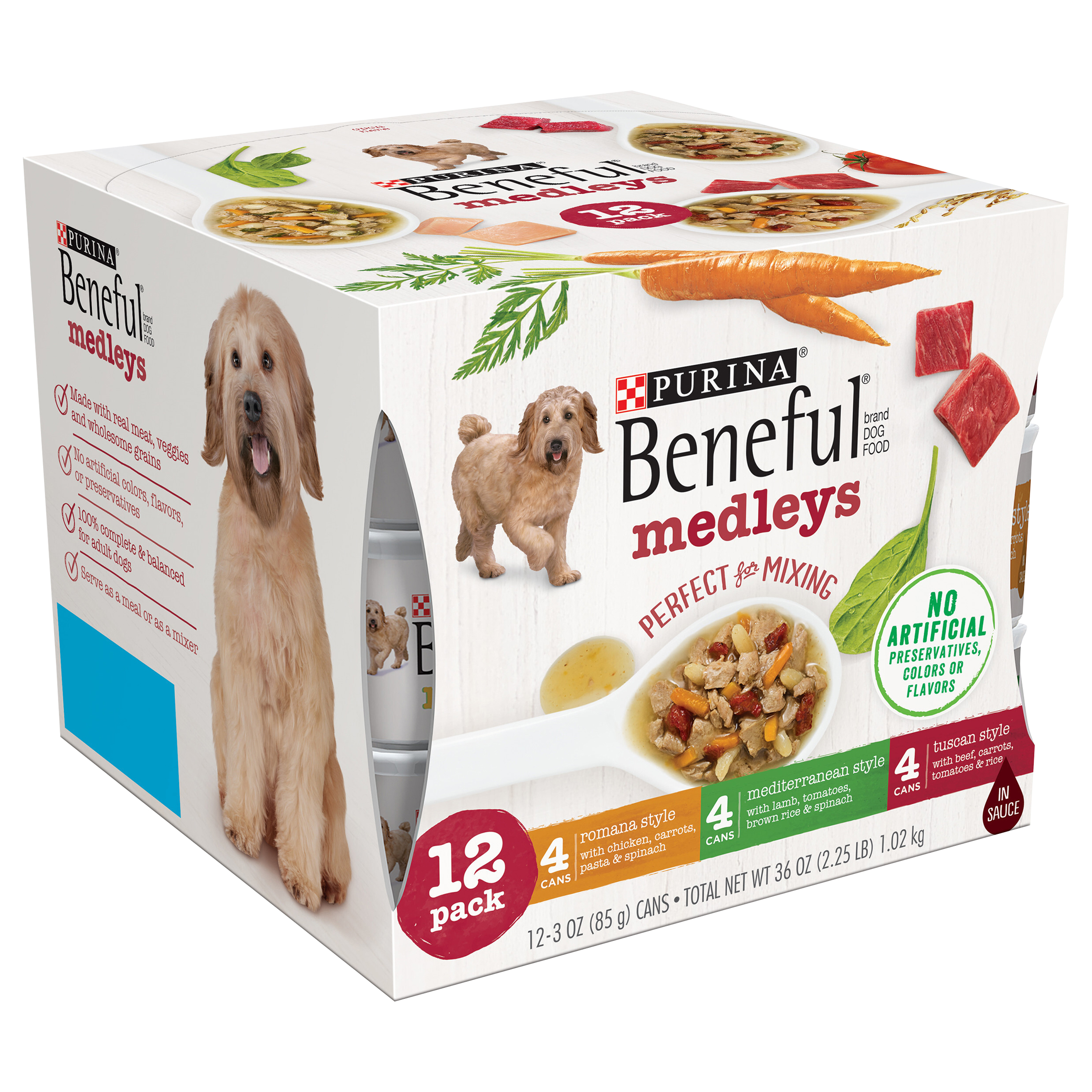 Purina Beneful Medleys Variety Pack Dog Food 12-3 oz. Cans