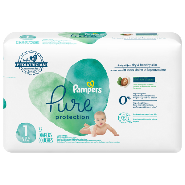 Pure pampers size new arrivals 1